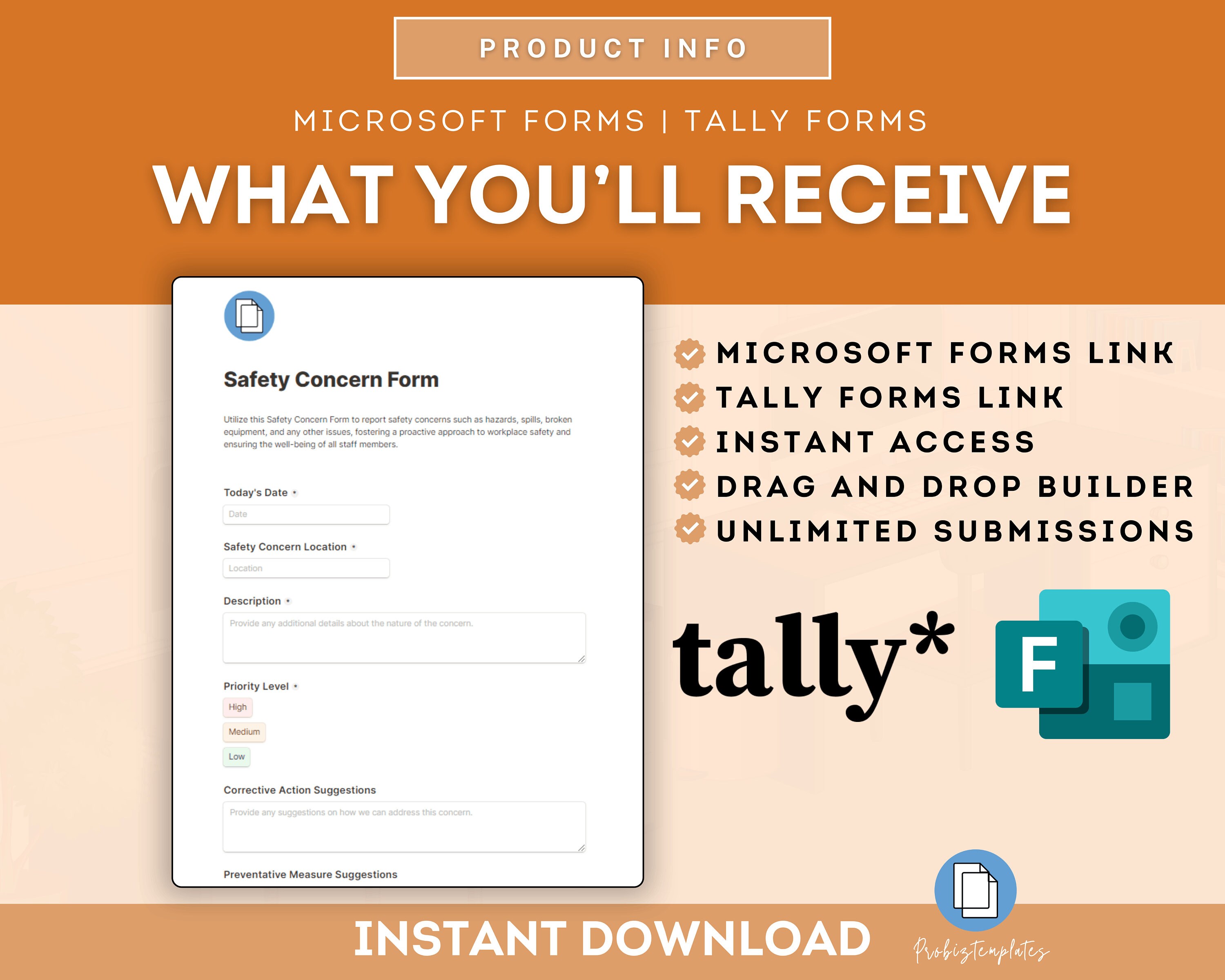 First Safety Form Workplace Safety Concern Online Form Template, Safety Improvement ...