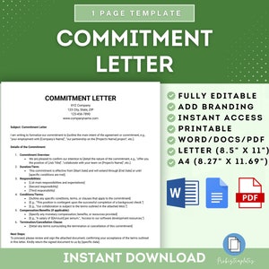 Plantilla de carta de compromiso, plantilla de carta de compromiso empresarial, plantilla de carta de compromiso de empresa, plantilla de carta de compromiso formal