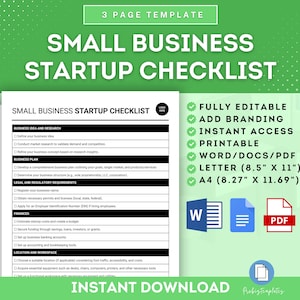 Small Business Startup Checklist, New Business Launch Guide, Startup Essentials Checklist, Business Formation Checklist, Business Roadmap