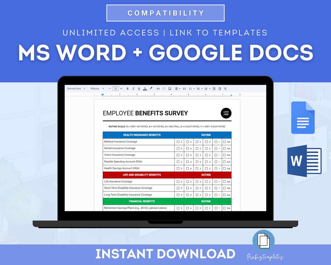 Employee Benefits Survey Template Workplace Benefits Satisfaction Employee Benefits Survey Template Workplace Benefits Satisfaction