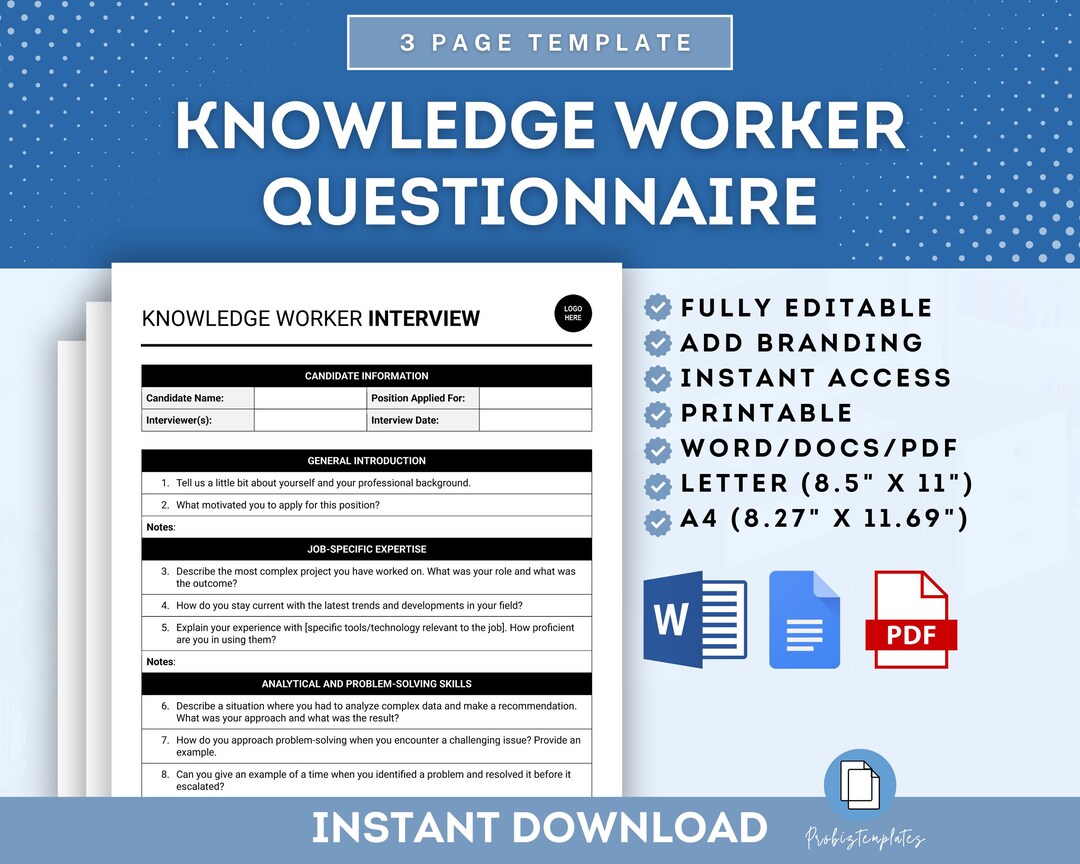 Worker Classification Principal Questionnaire Form.pdf Knowledge Worker Questionnaire Template, Knowledge Worker Survey ...