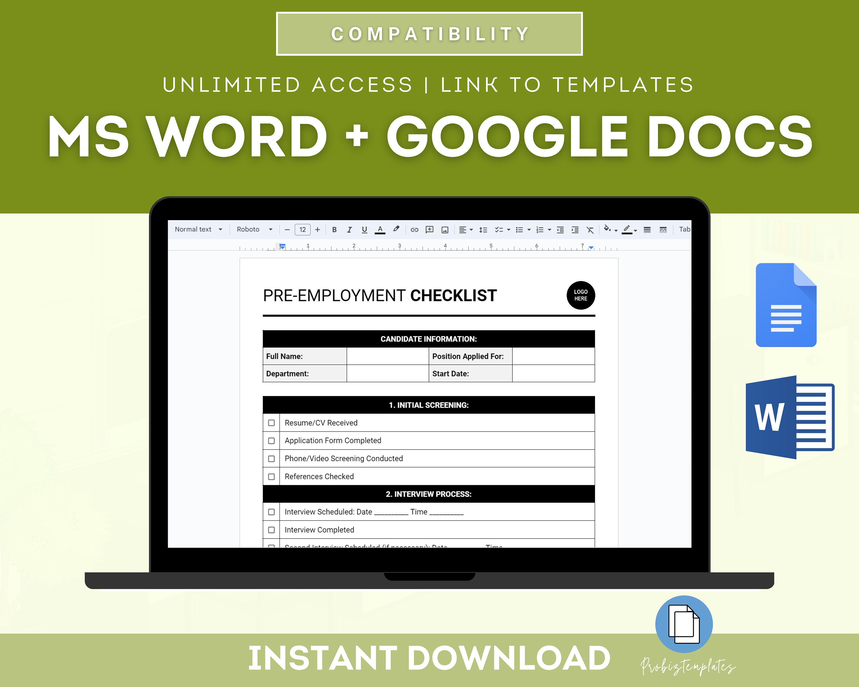 Pre Employment Checklist New Hire Checklist Employee Onboarding