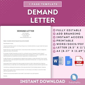 Plantilla de carta de demanda, carta de demanda de pago, plantilla de carta de demanda formal, plantilla de carta de solicitud de pago