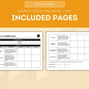 New Hire Training Plan, Employee Orientation Guide, Employee Onboarding Program, New Team Member Training Outline, Training Schedule Plan image 2