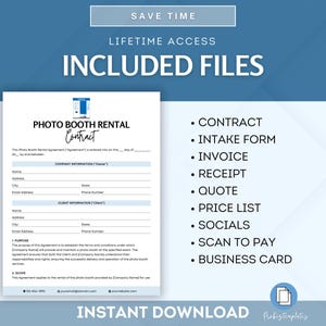 Photo Booth Rental Contract Bundle, Event Rental Agreement Template ...