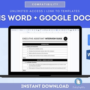 Executive Assistant Interview Guide Template, Executive Assistant ...
