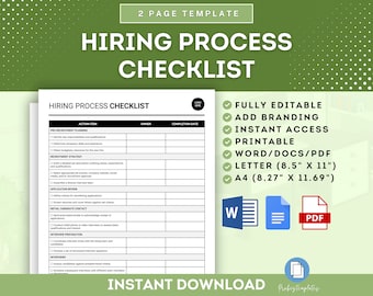 Checkliste für Einstellungsverfahren, Checkliste für Einstellungsverfahren, Vorstellungsgespräch, Personalarbeit-Richtlinien und Verfahren