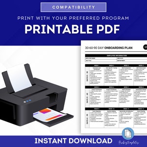 Employee 30-60-90 Day Onboarding Plan Bundle, New Hire Training Plan ...