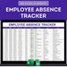 Employee Absence Tracker Spreadsheet, Staff Absence Monitoring ...