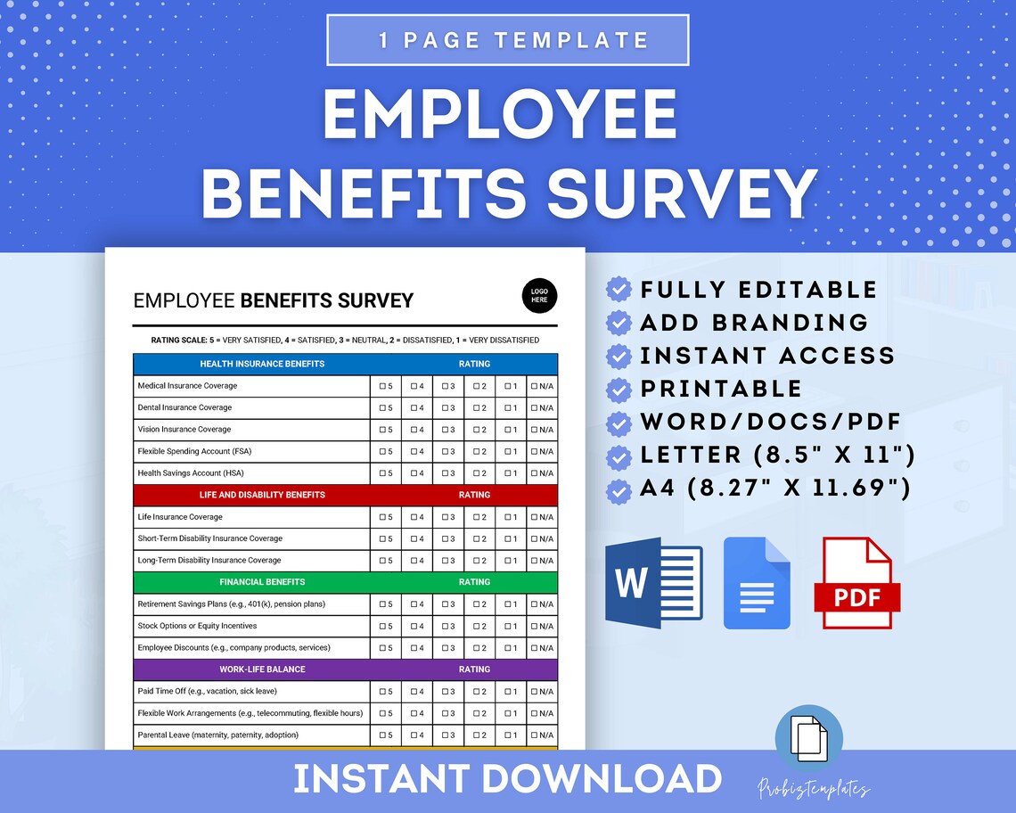 Employee Benefits Survey Template Workplace Benefits Satisfaction Employee Benefits Survey Template Workplace Benefits Satisfaction