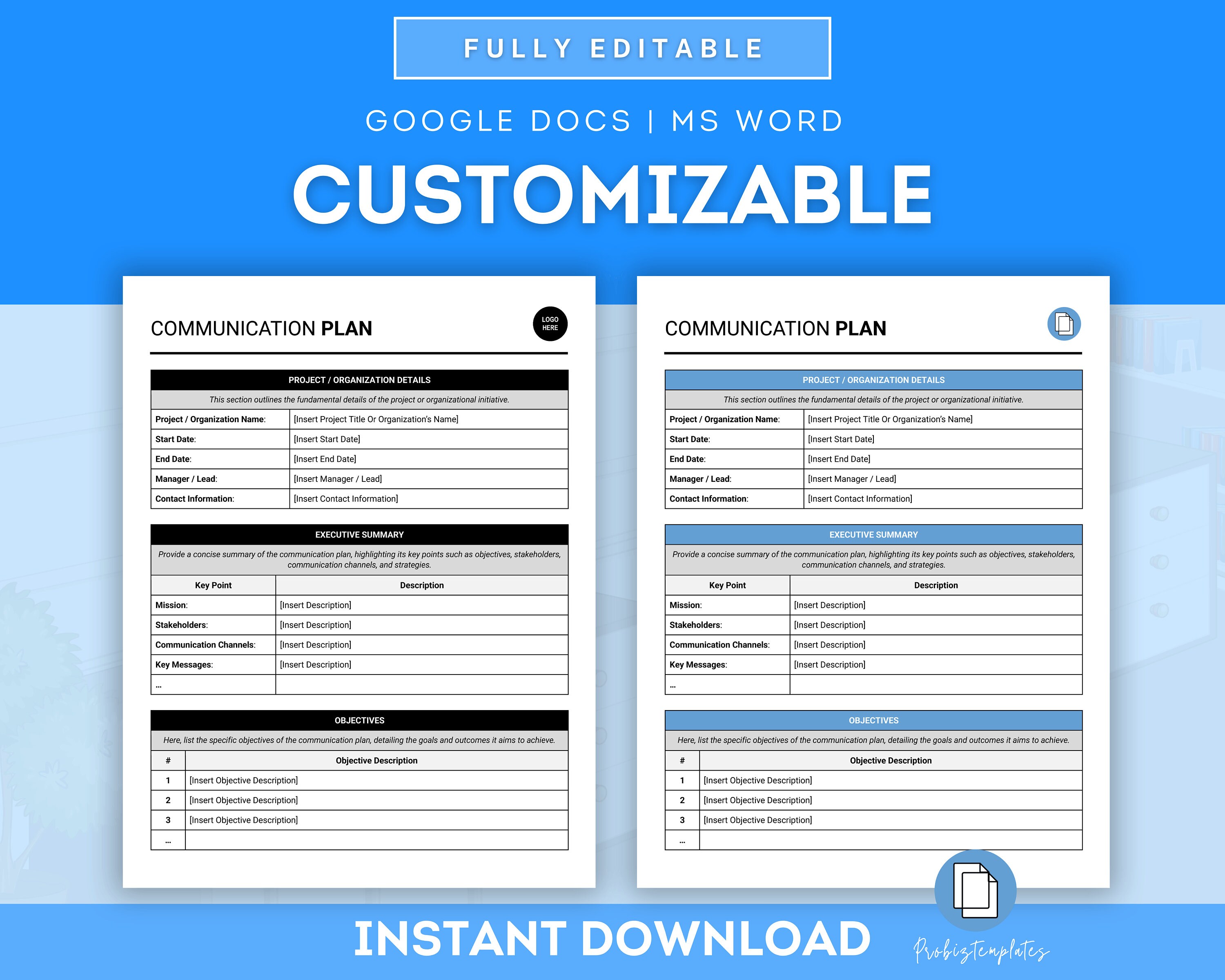 Communication Plan Template, Stakeholder Engagement Strategy, Project ...