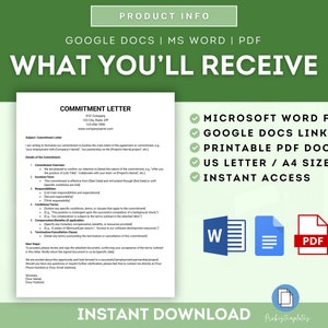Commitment Letter Template, Business Commitment Letter Template ...