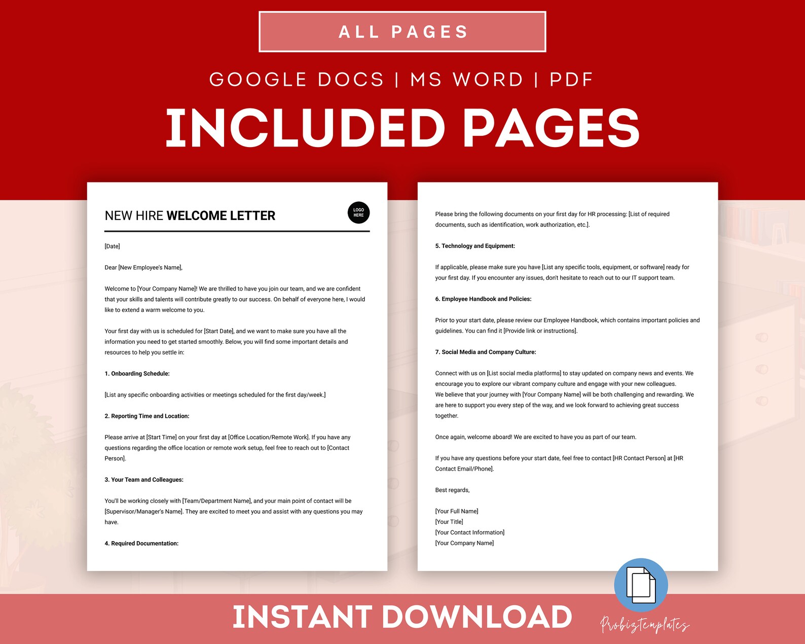 New Hire Welcome Letter Template, New Hire Welcome Kit, Welcome to the ...