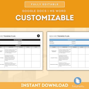 New Hire Training Plan, Employee Orientation Guide, Employee Onboarding Program, New Team Member Training Outline, Training Schedule Plan image 3