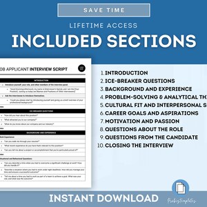 Job Applicant Interview Script Template, Interview Questions Script ...