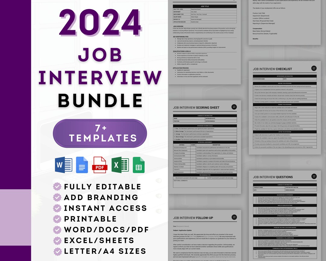 Job Interview Bundle, Employee Interview Bundle, Interviewer Bundle ...