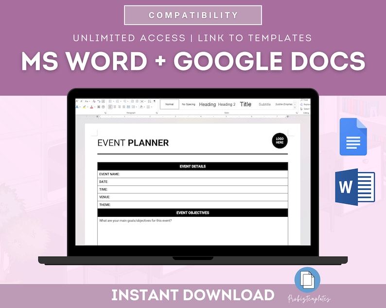 Event Planner Template, Event Planning Checklist, Digital Event Planner, Corporate Event Planner, Event Schedule Template, Event Guide Plan image 5