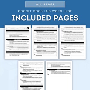 Puede incluir: Una gu&iacute;a en blanco y negro con el t&iacute;tulo "Gu&iacute;a de Entrevista para Analista de Sistemas Inform&aacute;ticos" y una lista de preguntas de entrevista para diferentes secciones, que incluyen "Introducci&oacute;n", "Antecedentes profesionales", "Formaci&oacute;n", "Habilidades t&eacute;cnicas e integraci&oacute;n", "Resoluci&oacute;n de problemas y preguntas conductuales y situacionales", "Ajuste cultural y habilidades blandas", "Preguntas para la evaluaci&oacute;n".