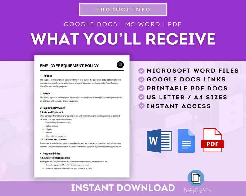 Employee Equipment Policy, Employee Office Equipment Policy, Employee Software & Licenses Policy, Human Resources New Hire Onboarding Policy image 7