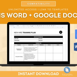 New Hire Training Plan, Employee Orientation Guide, Employee Onboarding Program, New Team Member Training Outline, Training Schedule Plan image 5