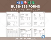 Ultimate Business Templates Bundle, 12-In-1 Business Documents, Invoice, Quote, Job Estimate, Receipt, Purchase Order, Ledger, Business Form