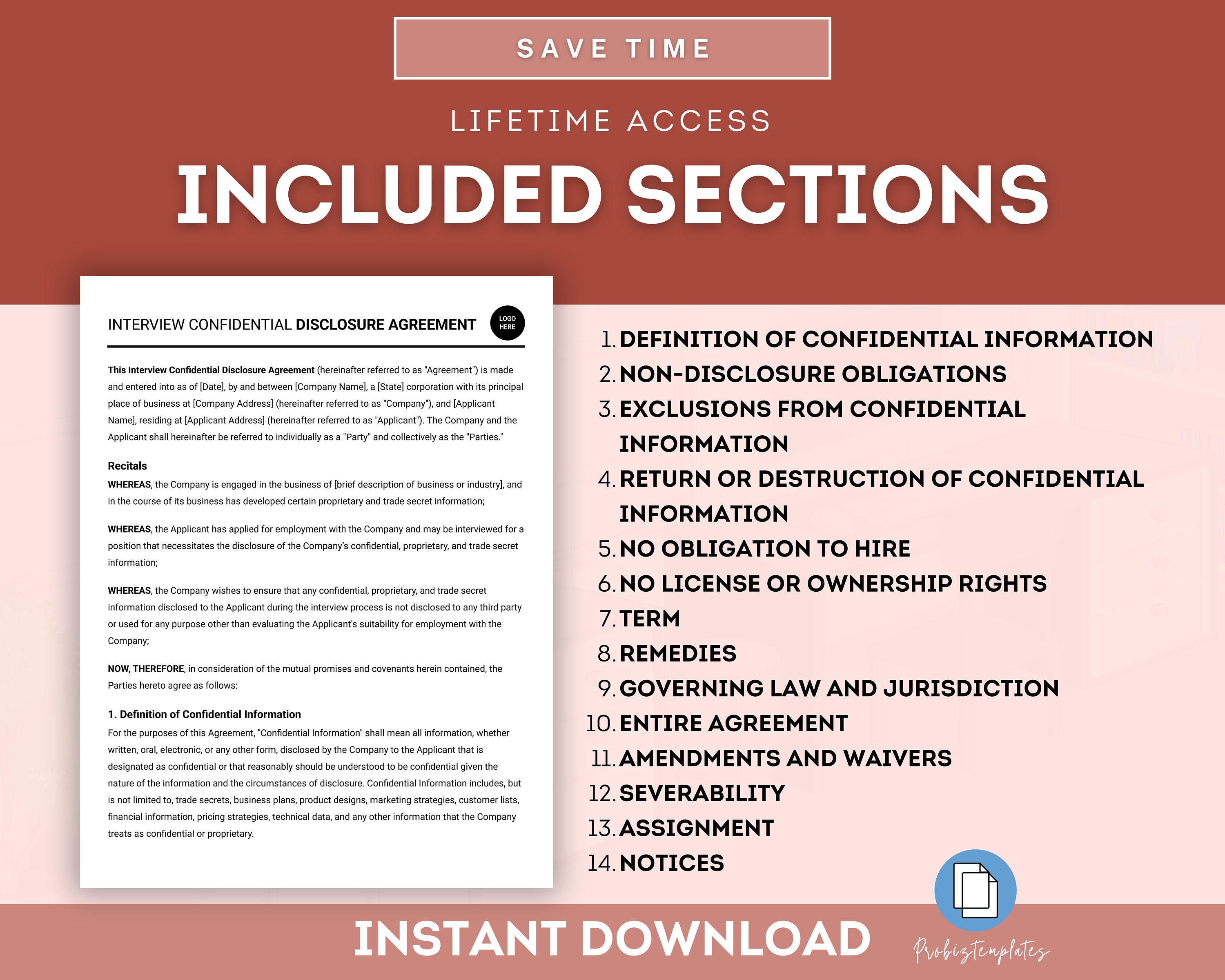 Interview Confidential Disclosure Agreement Template, Interview NDA ...