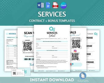 Services Agreement Bundle, Business Service Contract Template, Professional Service Agreement, Consulting Services Contract Template