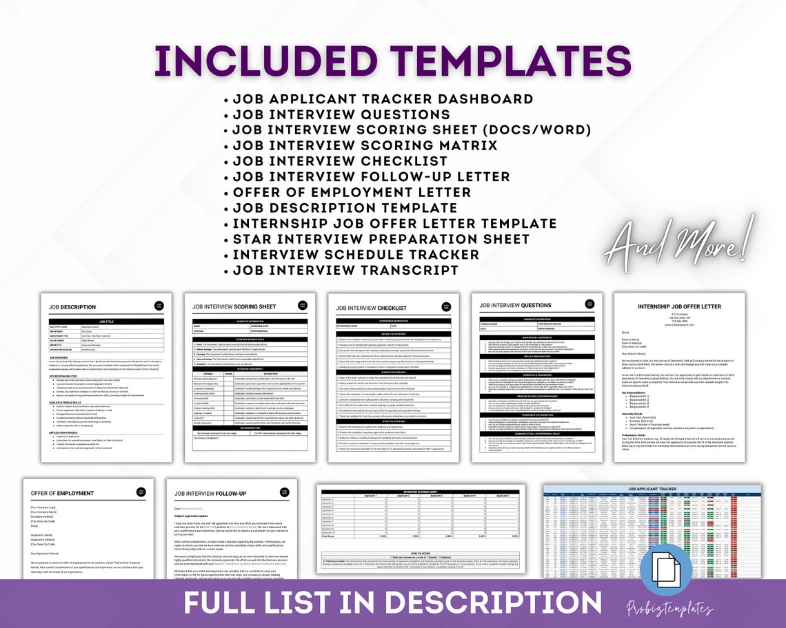 Job Interview Bundle, Employee Interview Bundle, Interviewer Bundle ...