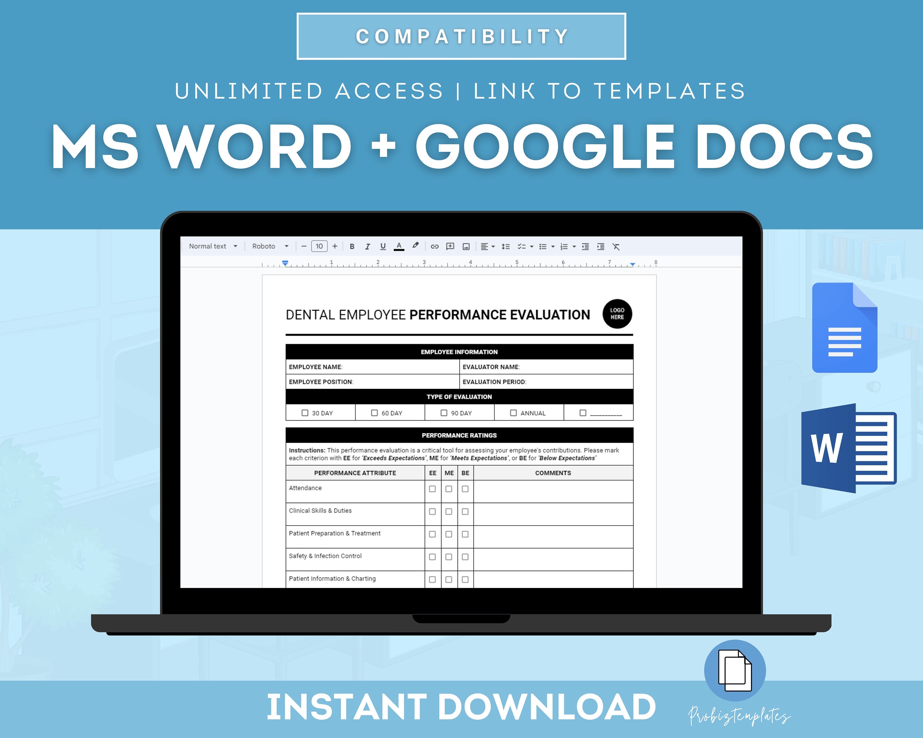 Dental Employee Performance Evaluation Form Dental Staff Performance Dental Employee Performance Evaluation Form Dental Staff Performance
