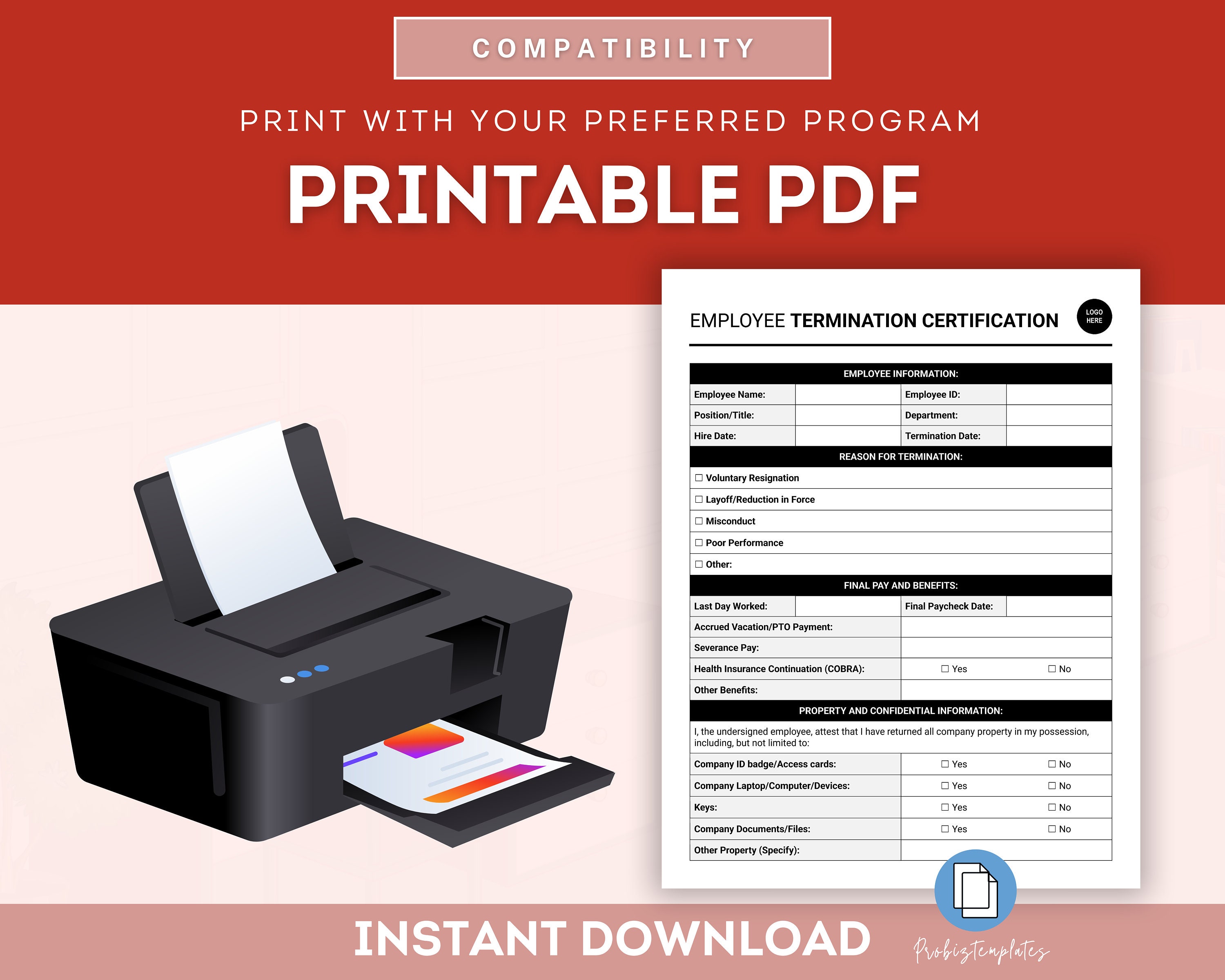 Employee Termination Certification Template Termination Confirmation Employee Termination Certification Template Termination Confirmation