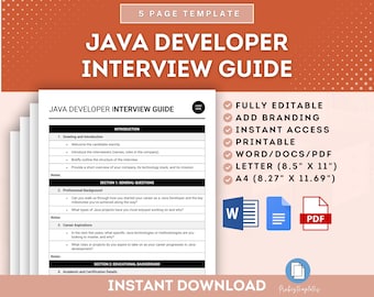 Szablon przewodnika po rozmowie kwalifikacyjnej dla programistów Java, przewodnik po zatrudnianiu programistów Java, szablon pytań do rozmowy kwalifikacyjnej Java, szablon przewodnika po rozmowie kwalifikacyjnej technicznej