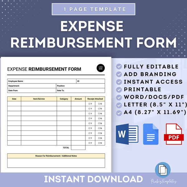 Employee Expense Reimbursement Form, Employee Expense Claim Form, Expense Reimbursement Request Form, Employee Expense Report Form