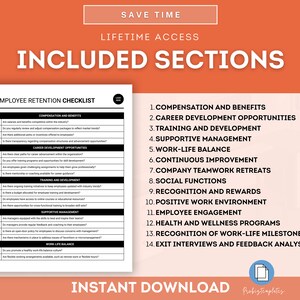 Retention Interview Template Employee Retention Checklist Template, Staff Retention Strategy ...
