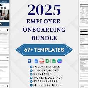 HR Employee Onboarding Templates Bundle, HR New Hire Forms, Employee Welcome Bundle, Recruitment Training, Job Interview, Employee Training