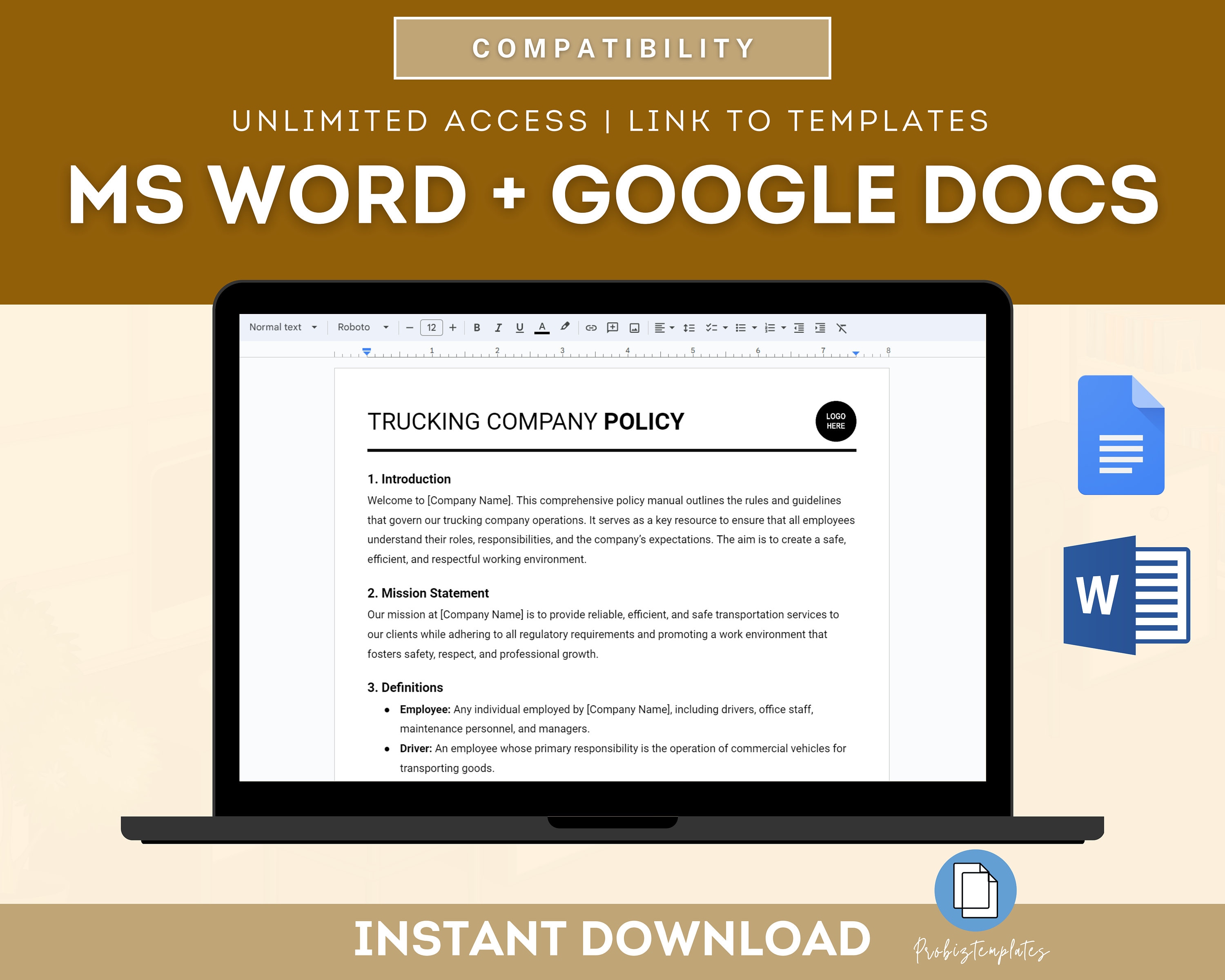 Trucking Company Policy Template Trucking Operations Policy Trucking