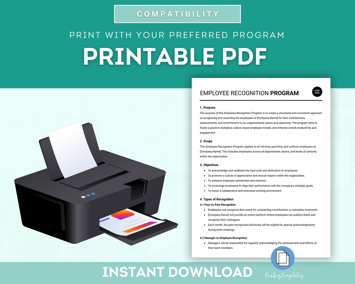 Employee Recognition Program Template, Employee Appreciation Program ...