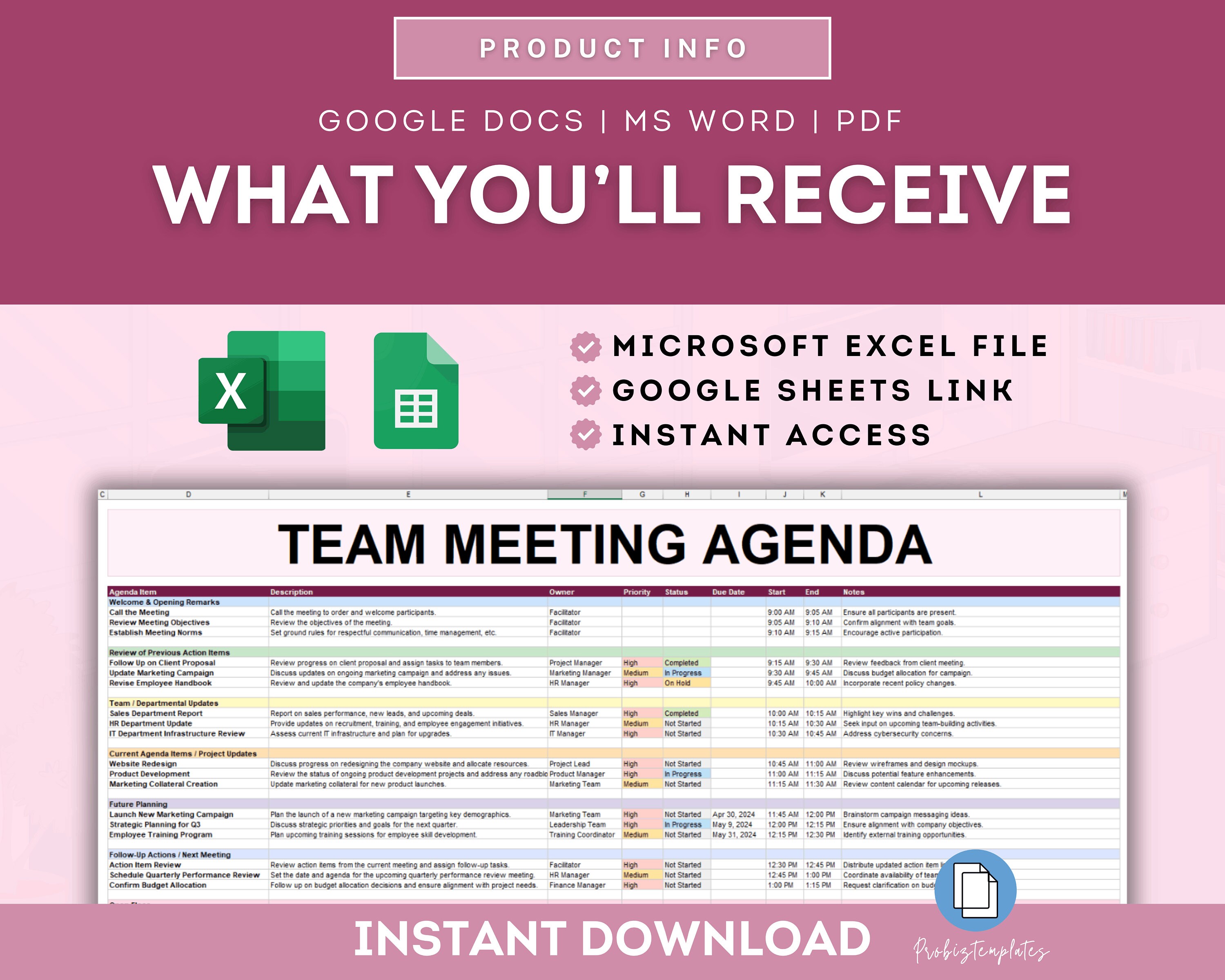 Team Meeting Agenda Spreadsheet Template Staff Meeting Agenda Team Meeting Agenda Spreadsheet Template Staff Meeting Agenda