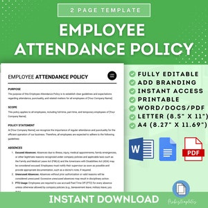 Employee Attendance Policy Template Staff Attendance Policy Work Employee Attendance Policy Template Staff Attendance Policy Work
