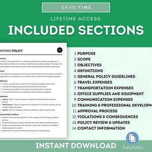 Expense Policy Template, Company Expense Guidelines, Employee ...