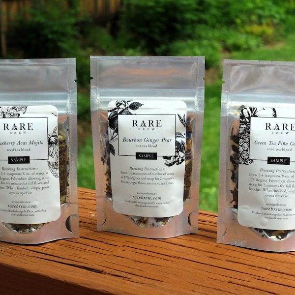 Loose Leaf Tea Sampler - Cocktail Inspired Flavored Teas, Hot & Iced Tea Blends - Tea Gift Set, Tea Party Favors