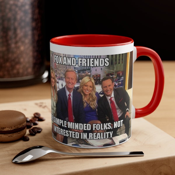 Accent Coffee Mug, 11oz Funny Fox and Friends Fox News coffee mugs. Fake News