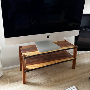 Handmade Desk Monitor Stand - Made from ethically sourced Koa from the Big Island of Hawaii