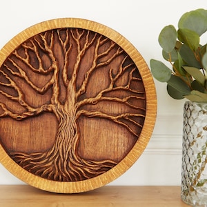 Tree of life wall art, Tree of life wood decor, Ukrainian tree of life, Personalized tree wood carving, Tree of life wood plaques, Men gift