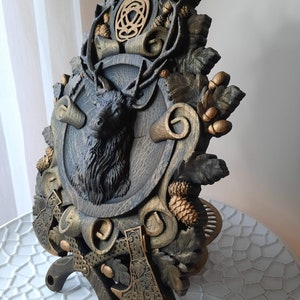Wooden deer wall art, Deer head sculpture, Deer wood carving, Personalized wood carving gift, Christmas gift ideas, Anniversary gift for him image 7