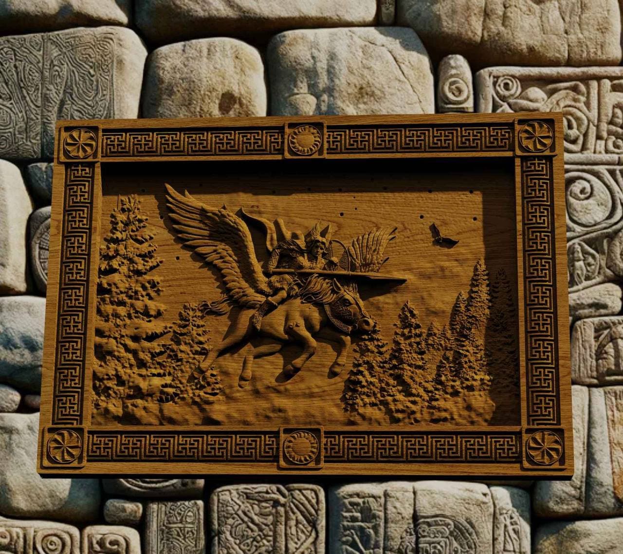 Valkyrie Goddess Art, Norse Valkyrie Wooden Wall Hangings, Valkyrie