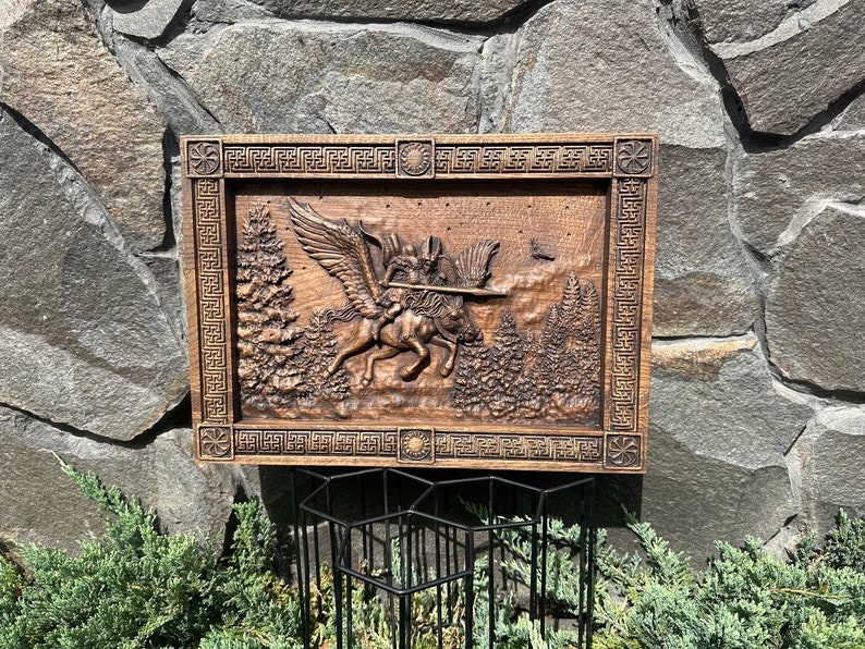 Valkyrie goddess art, Norse Valkyrie wooden wall hangings, Valkyrie norse carvings, Norse wall decor, Unique home decor, Personalized gift image 1