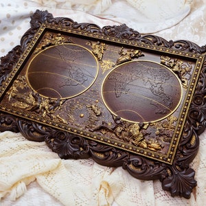 Gesneden houten wereldbol, houten wereldkaart decor, wereldkaart houten decor, hout gesneden wandpaneel, handgemaakt houten cadeau, 5e verjaardag cadeau