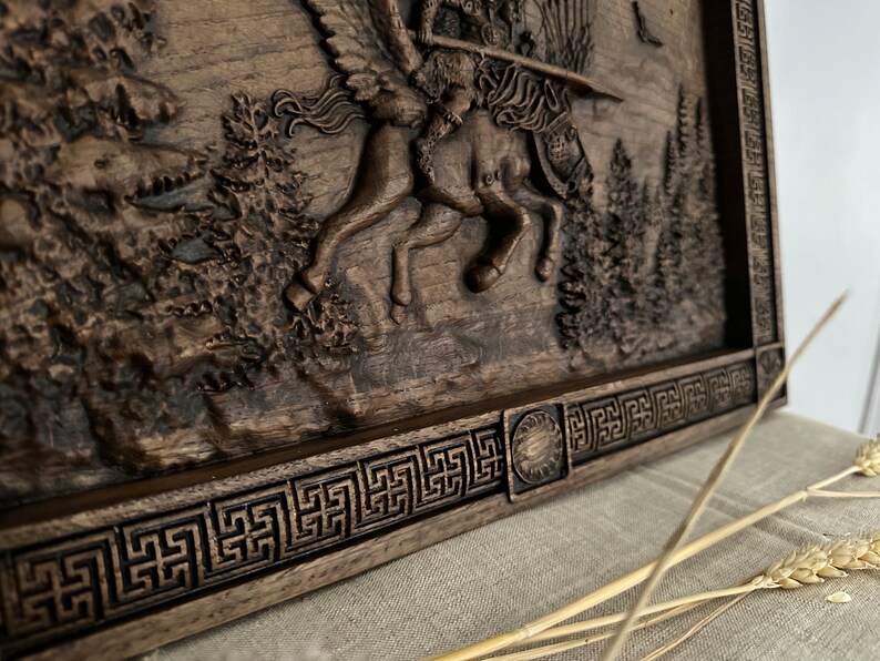 Valkyrie goddess art, Norse Valkyrie wooden wall hangings, Valkyrie norse carvings, Norse wall decor, Unique home decor, Personalized gift image 7
