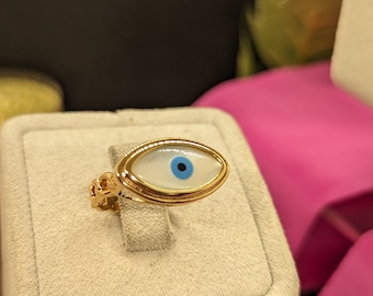 Evil Eye Ring, Lucky Evil Eye Ring, evil eye, evil eye ring, evil eye ring, adjustable ring, jewelry for her, minimalist jewelry, women ring