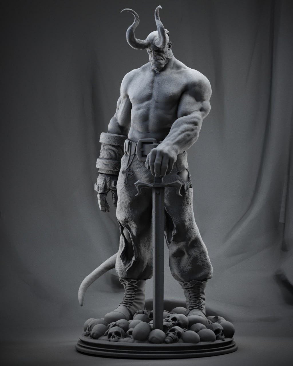 Figurine Hellboy Impression 3D Résine PLA Impression Minis Peinture de  figurines Impression 3D Peinture 3D Kit Garage peint -  France